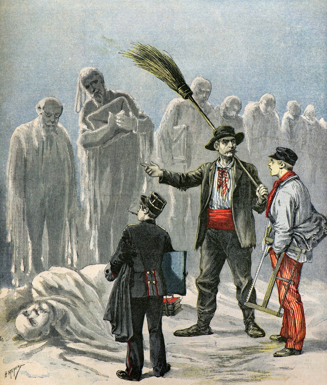 Caricature of French politicians by Henri Meyer
