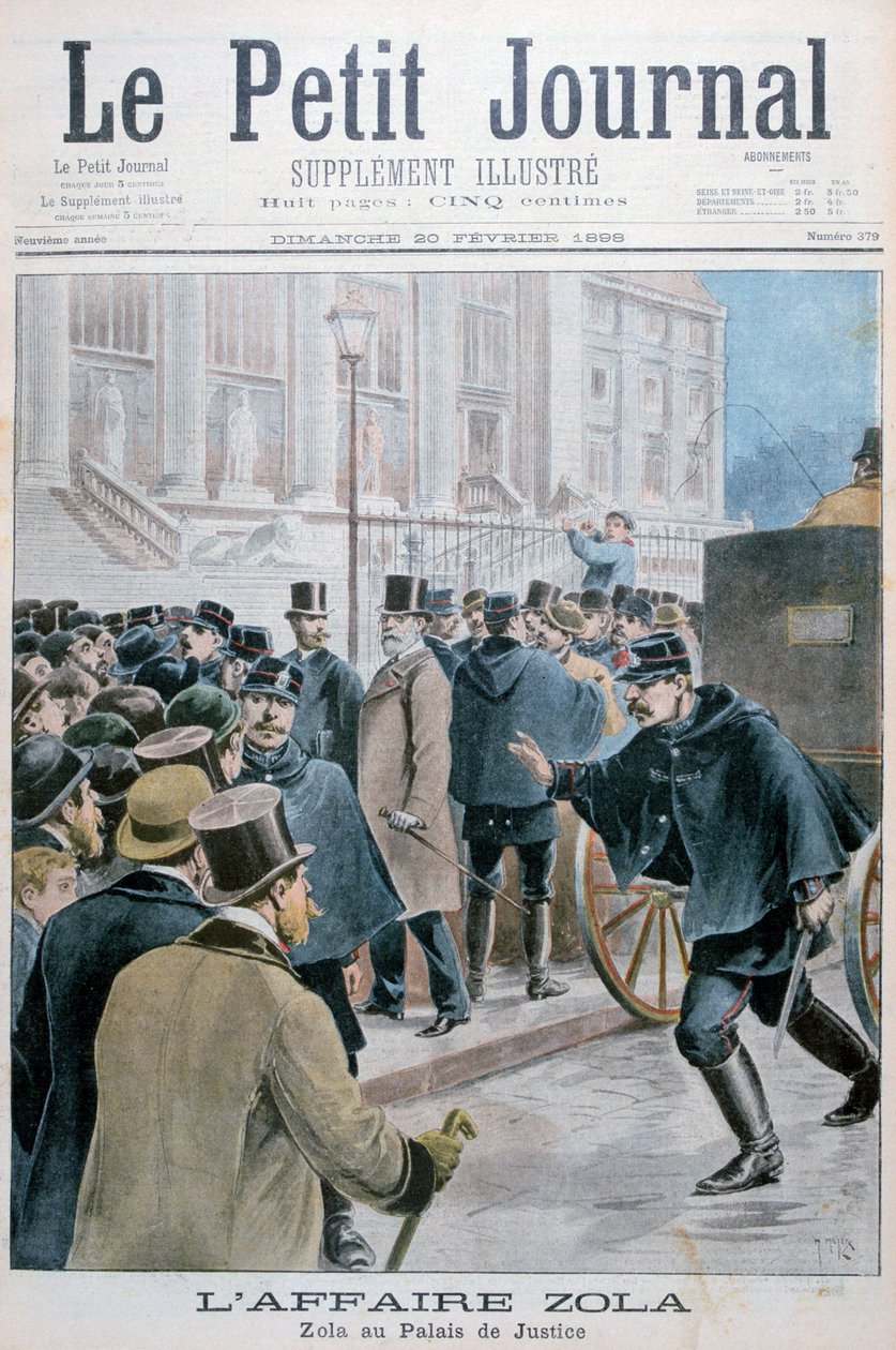 Émile Zola Affair, Being Taken to the Palais de Justice, Paris, 1898 by Henri Meyer