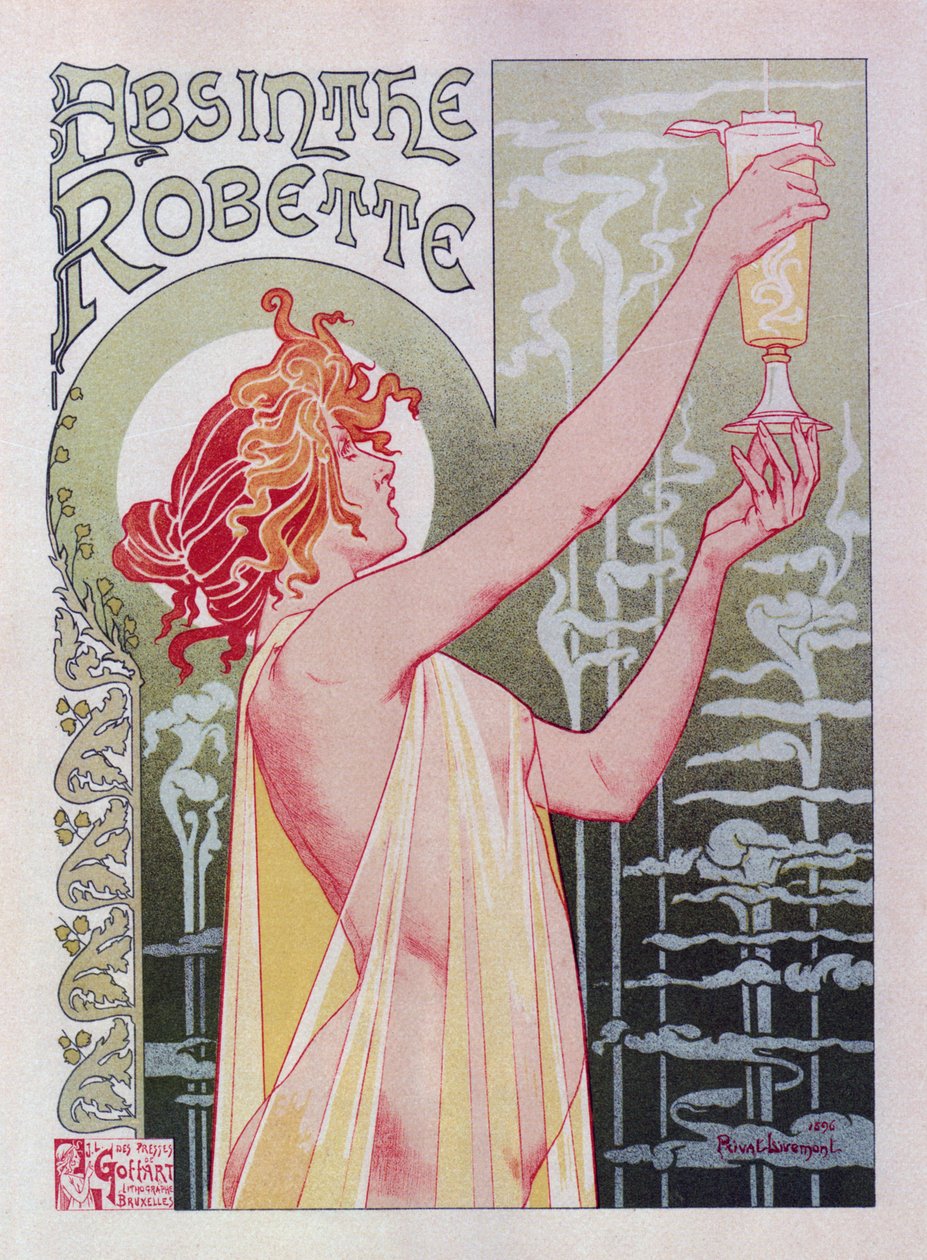 Absinthe Robette Poster, 1896 by Henri Henri Antoine Théodore Livemont