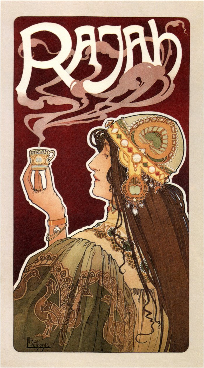 Rajah Coffee Poster by Henri Henri Antoine Théodore Livemont