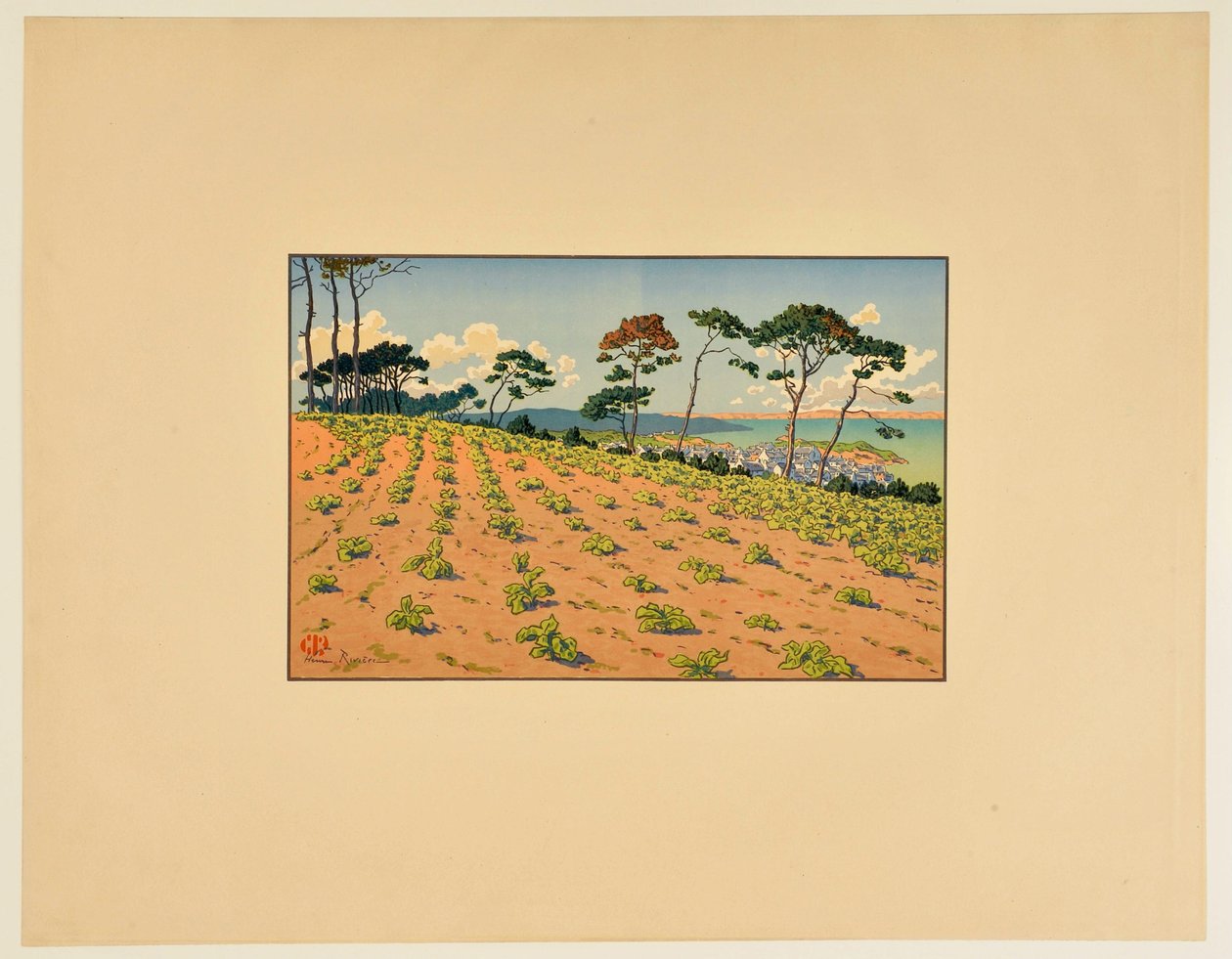 Douarnenez Seen from the Road of Ris by Henri Rivière