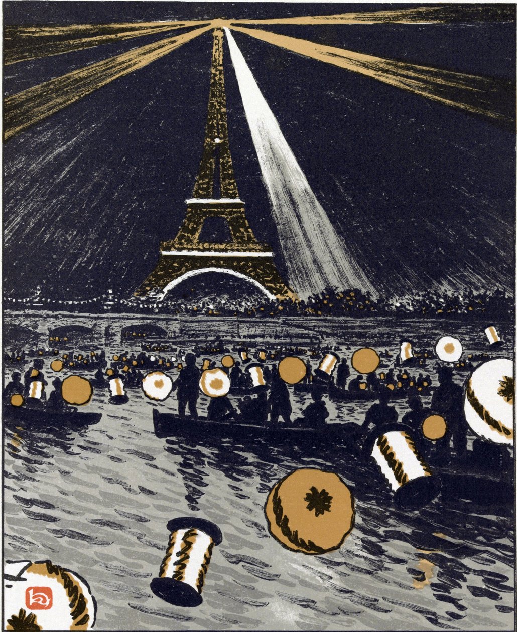 Festivities on the Seine, July 14 by Henri Rivière