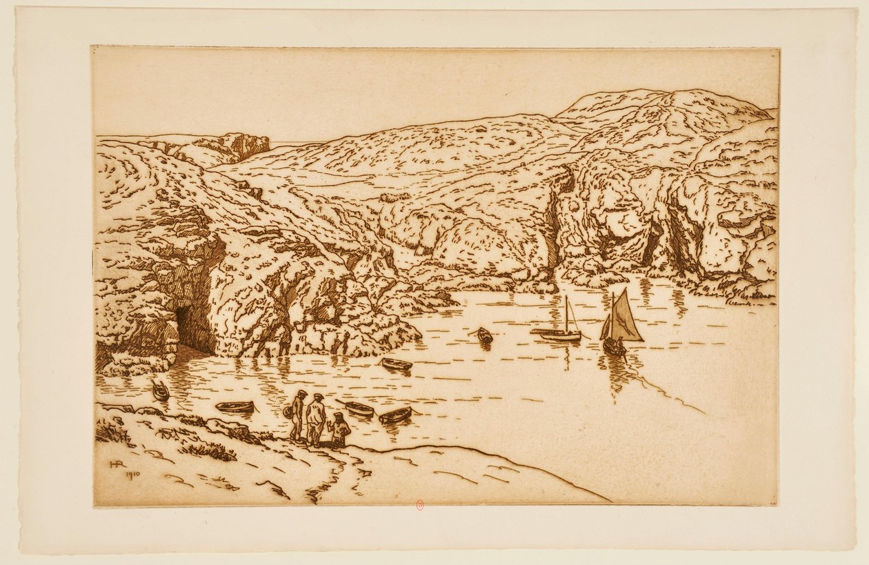 Sailboat in a Cove by Henri Rivière