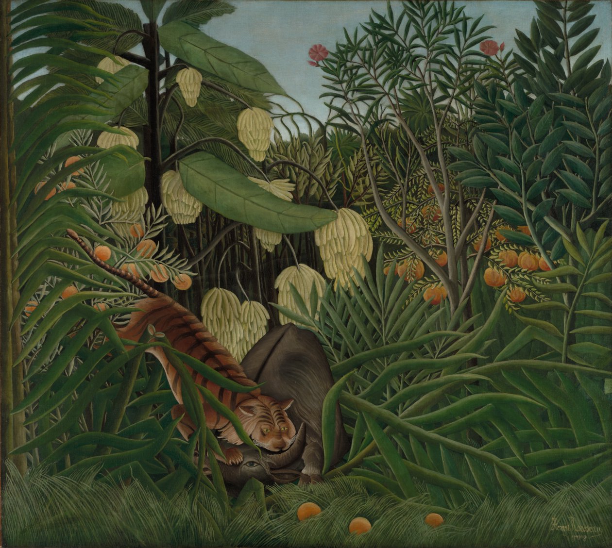 Fight Between a Tiger and a Buffalo by Henri Rousseau