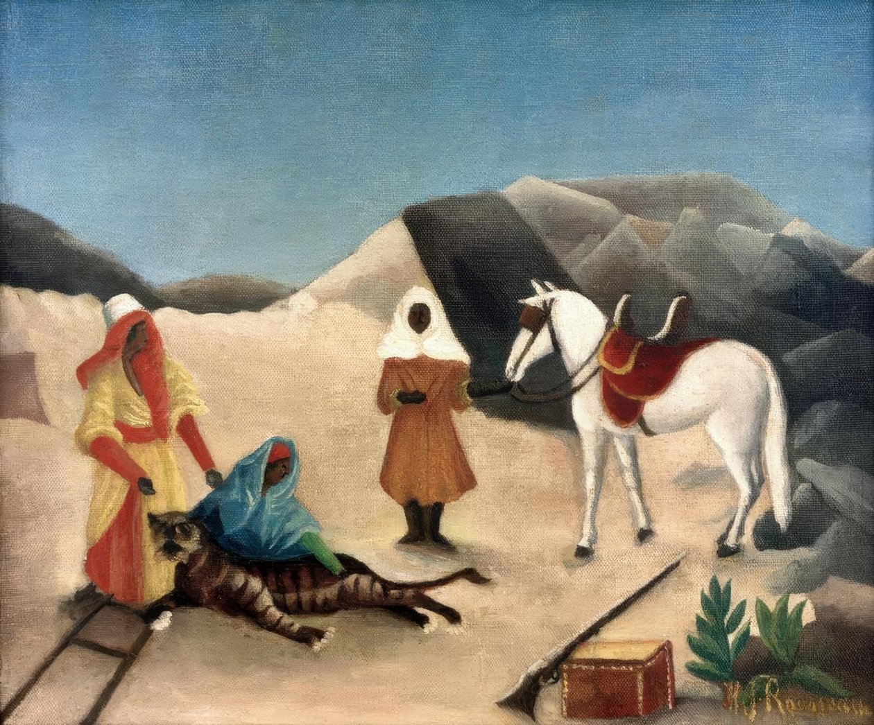 The Tiger Hunt by Henri Rousseau