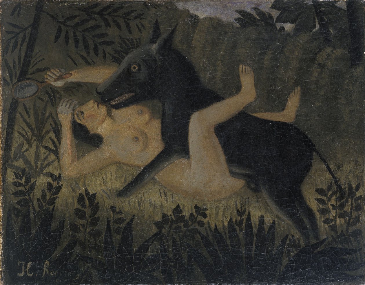 Beauty and the Beast by Henri Rousseau