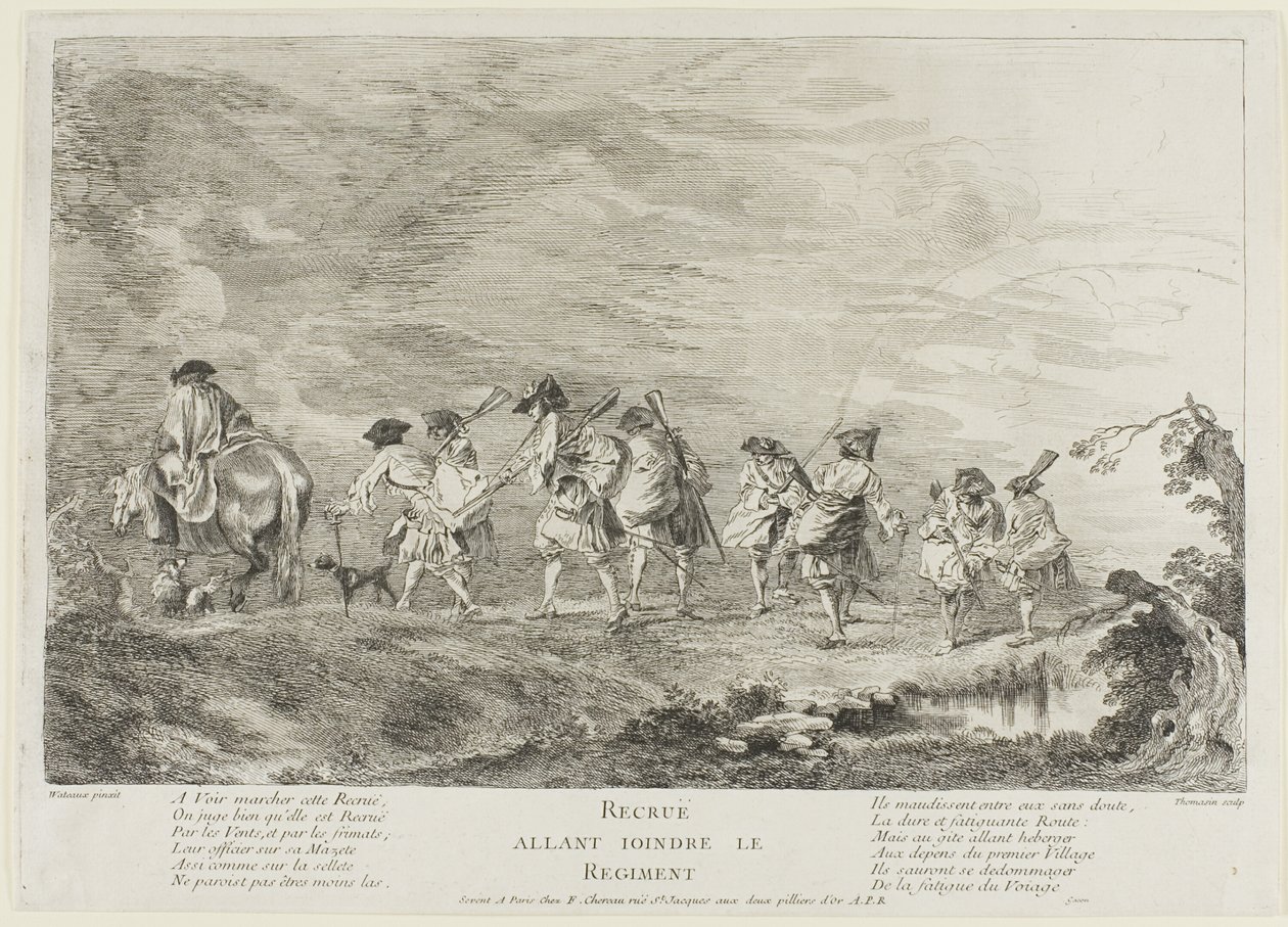 Recruits Going to Join the Regiment by Henri Simon Thomassin