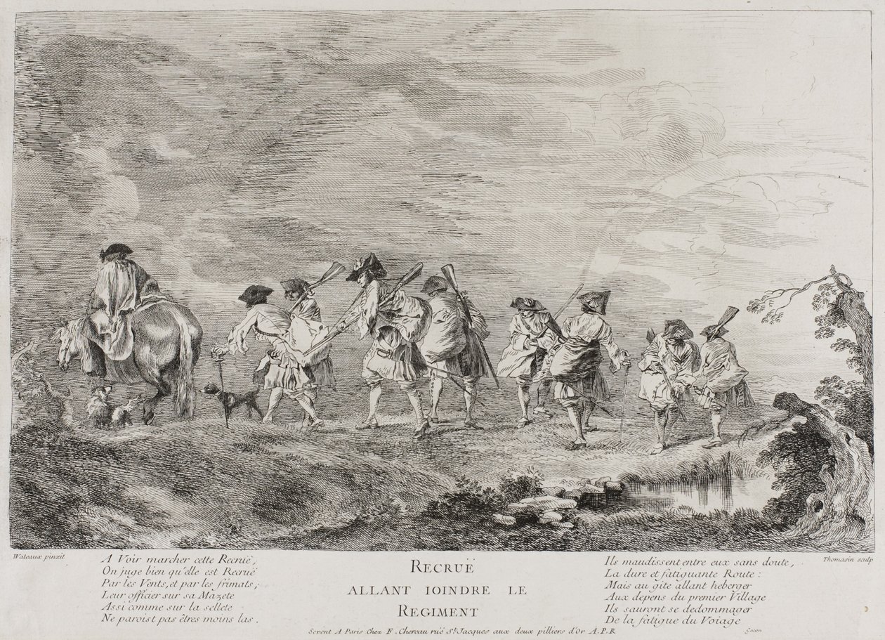 Recruits Going to Join the Regiment by Henri Simon Thomassin