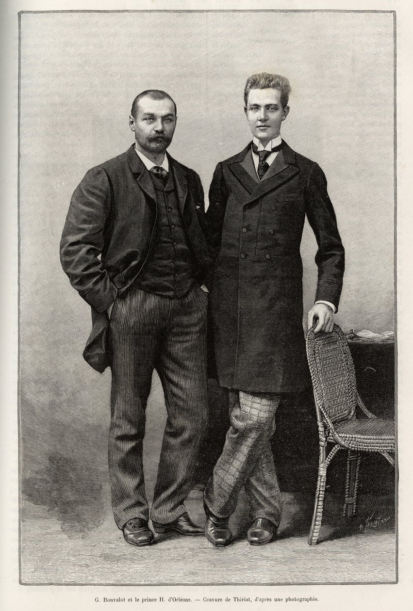 Portraits of explorers Gabriel Bonvalot and Prince Henri d