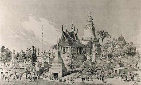 The Cambodian Palace at the Trocadero, the Universal Exhibition of 1900 by Henri Toussaint
