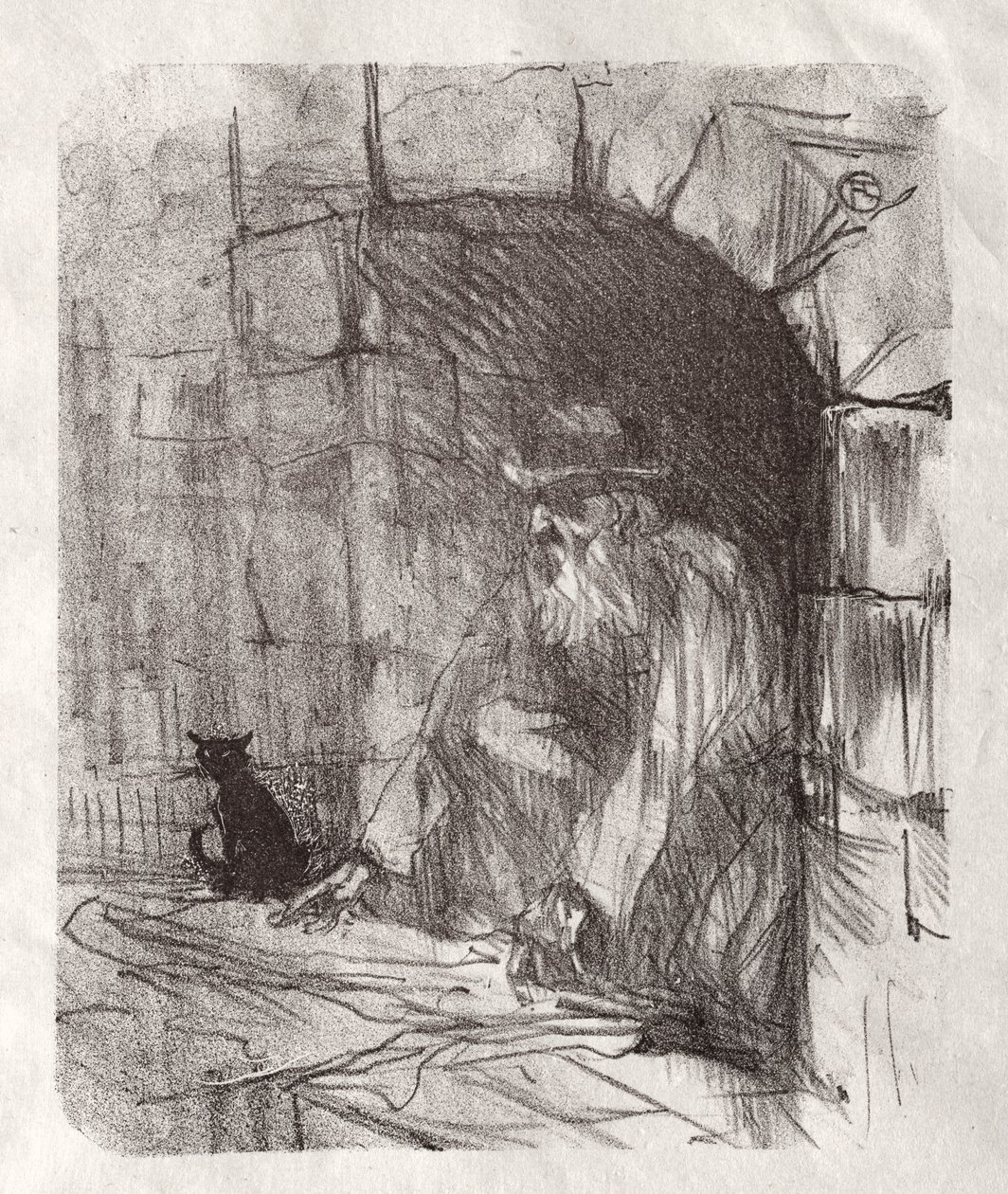 At the Foot of Sinai: A Back Room in Krakow by Henri de Toulouse-Lautrec