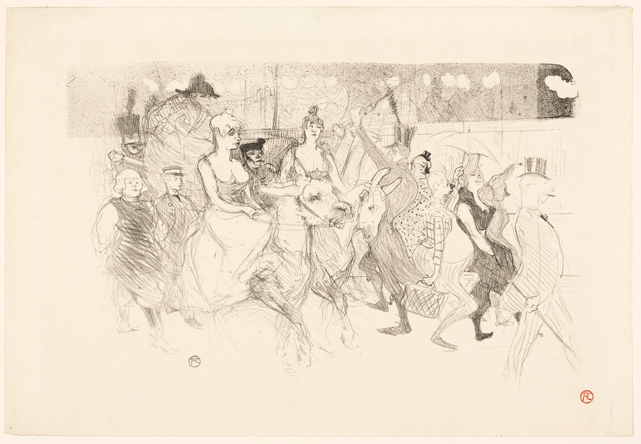 A Gala Evening at the Moulin Rouge by Henri de Toulouse-Lautrec