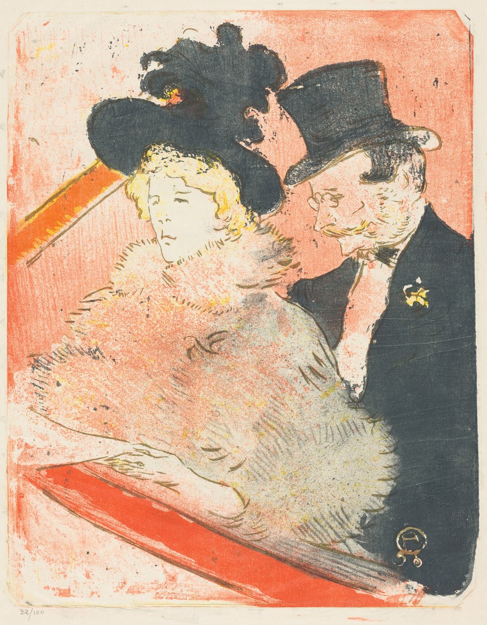 At the Concert by Henri de Toulouse-Lautrec