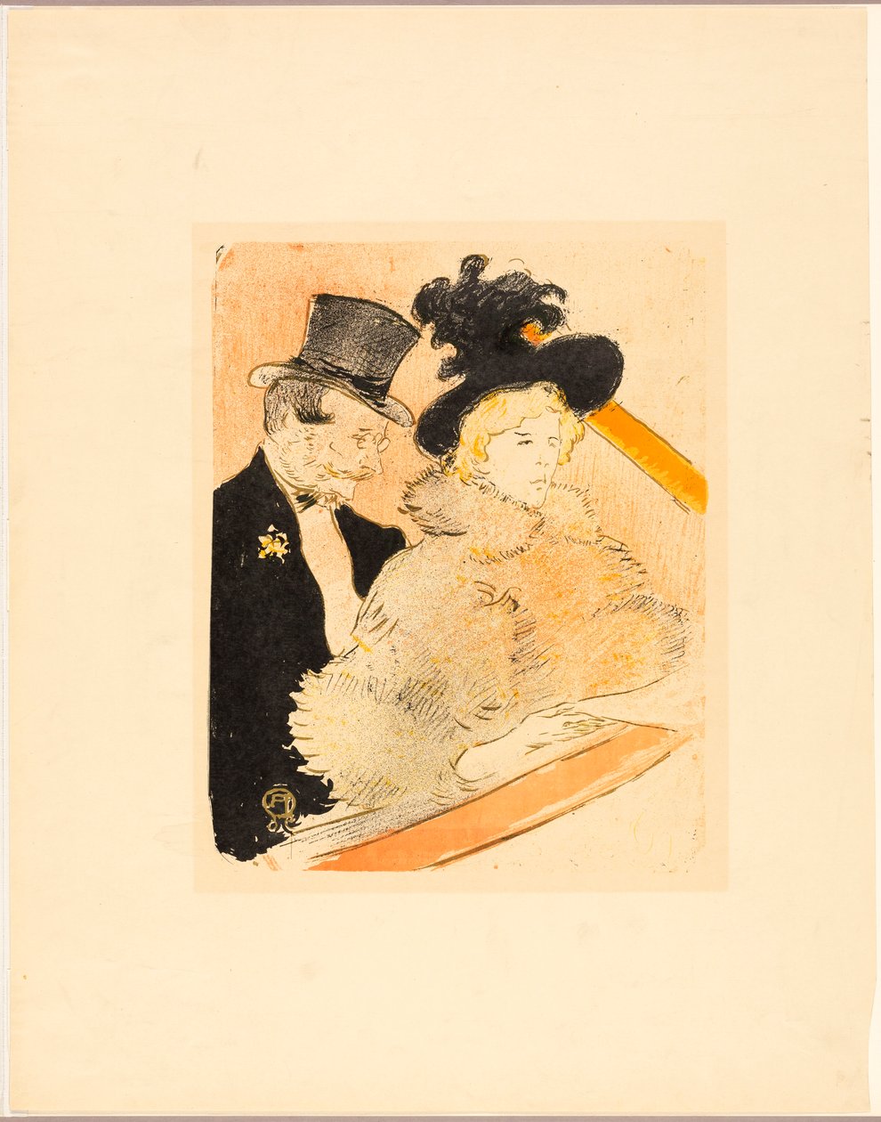 At the Concert by Henri de Toulouse-Lautrec