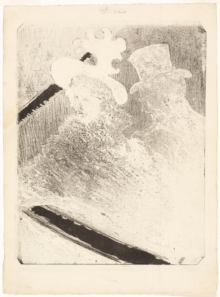 At the Concert by Henri de Toulouse-Lautrec