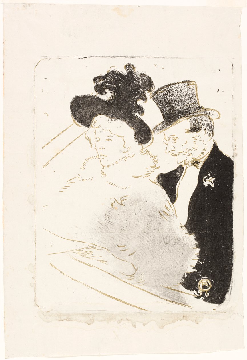 At the Concert by Henri de Toulouse-Lautrec