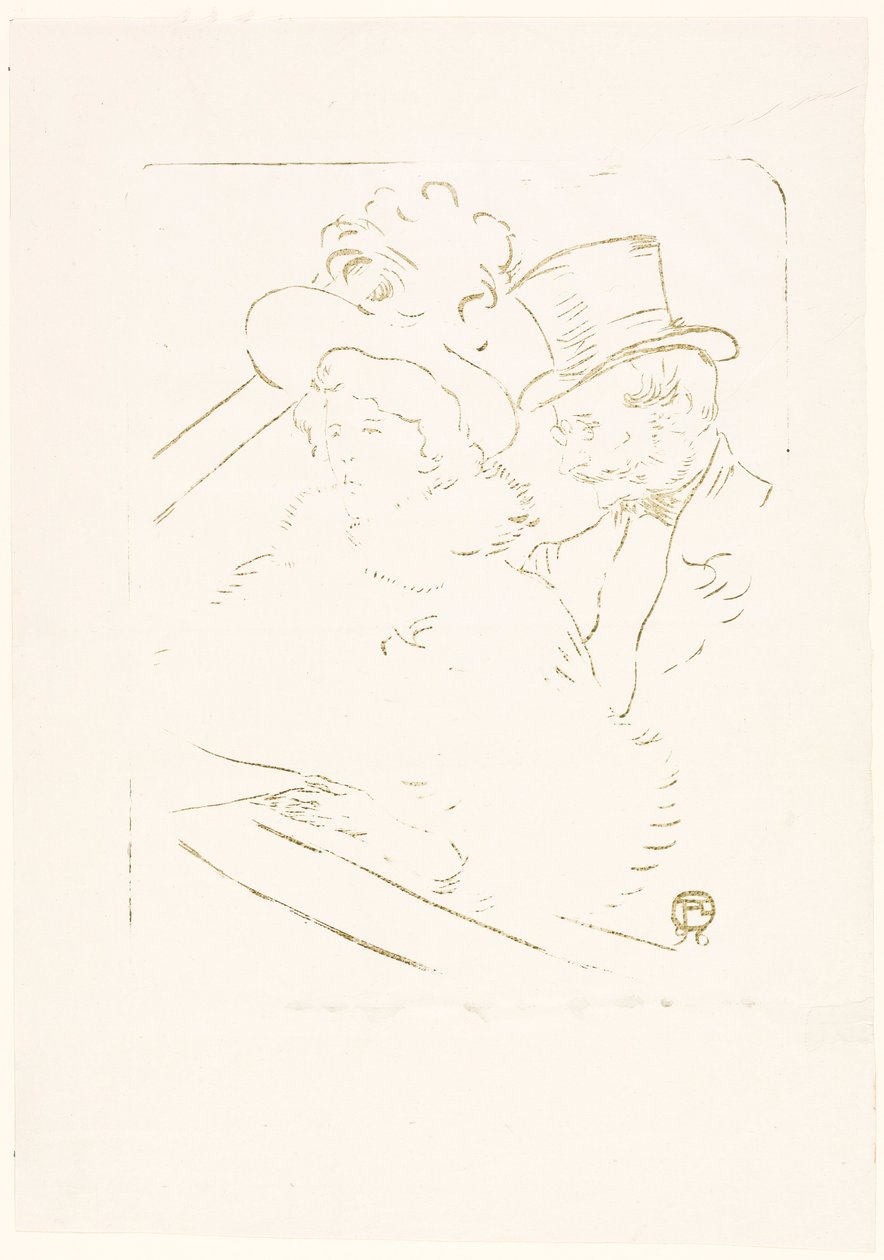 At the Concert by Henri de Toulouse-Lautrec