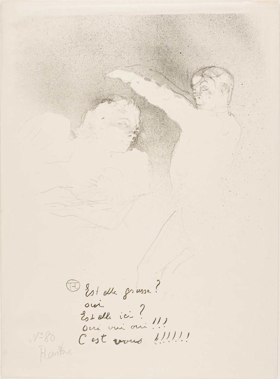 At the Variétés: Mademoiselle Lender and Brasseur by Henri de Toulouse-Lautrec