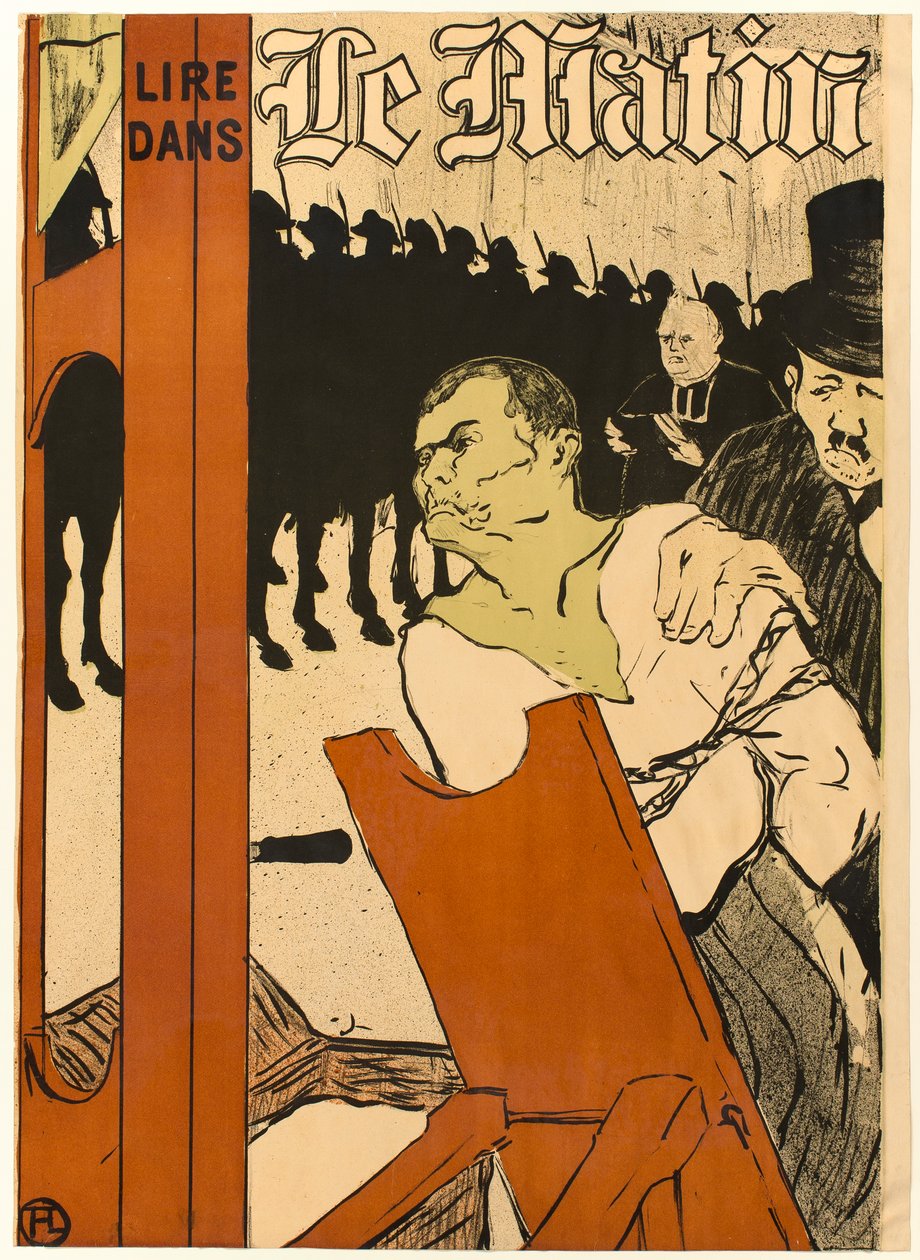 At the Foot of the Scaffold by Henri de Toulouse-Lautrec