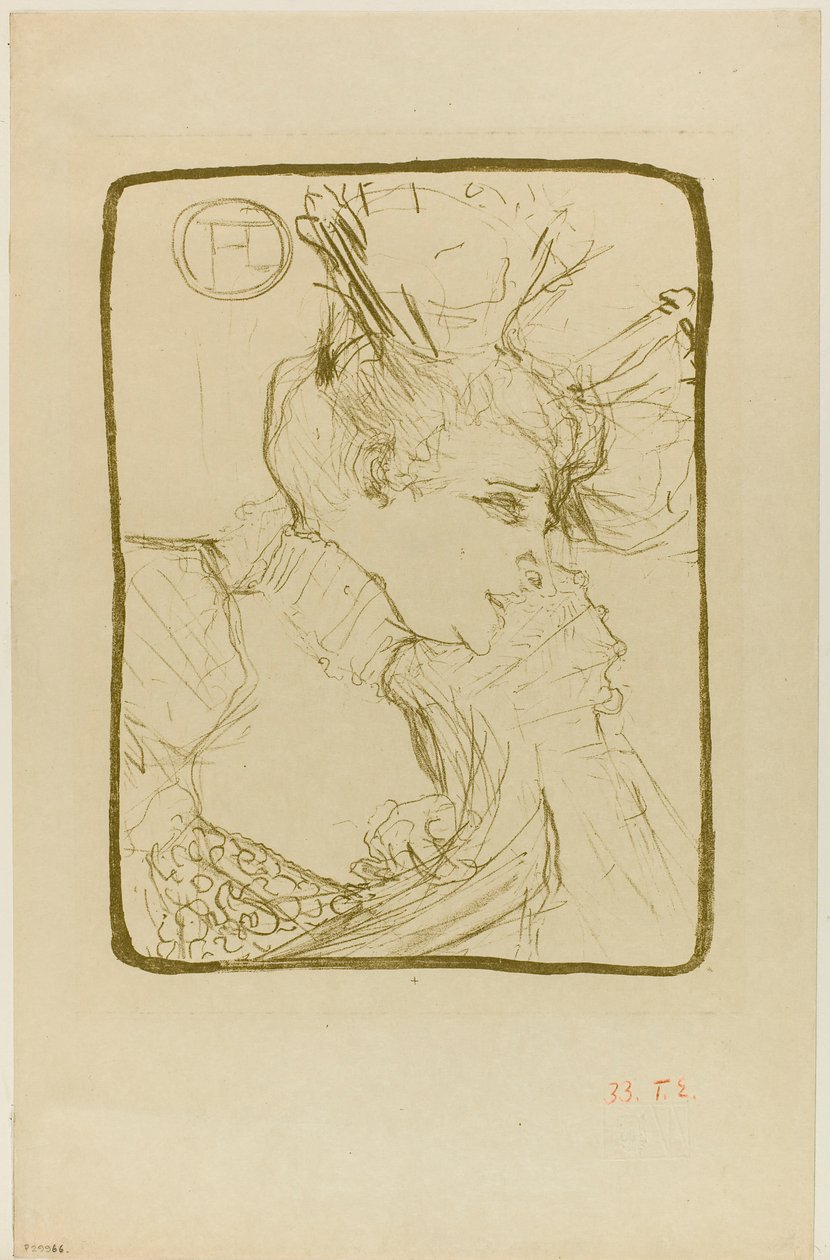 Bust of Mademoiselle Marcelle Lender by Henri de Toulouse-Lautrec