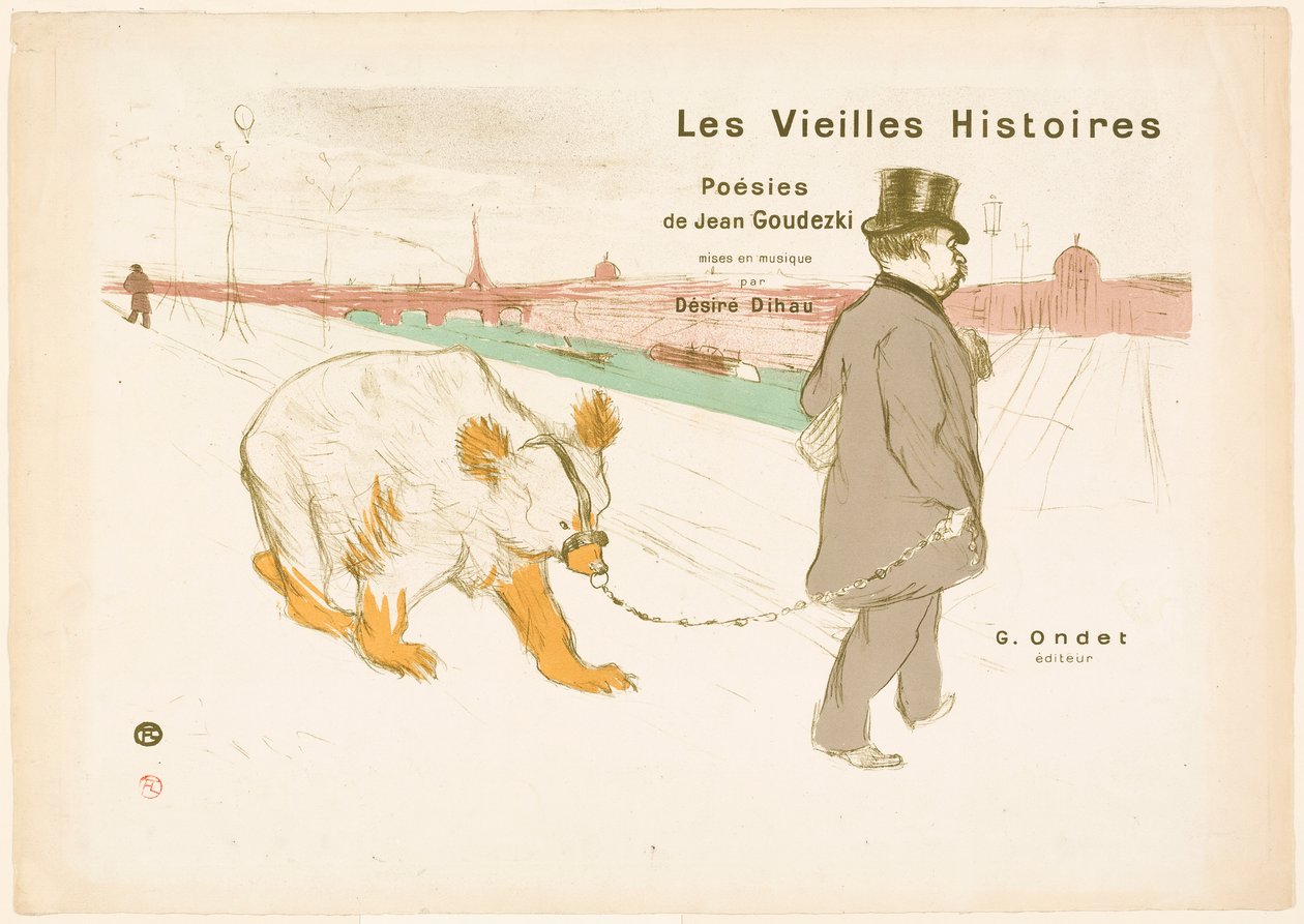 Cover and Frontispiece to The Old Stories by Henri de Toulouse-Lautrec