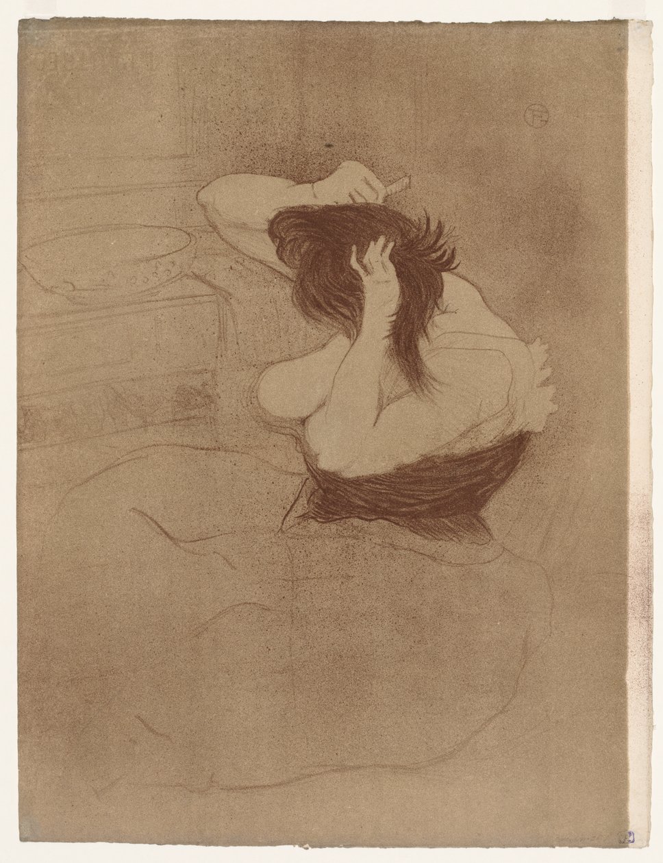 Elles: Woman Combing Her Hair by Henri de Toulouse-Lautrec