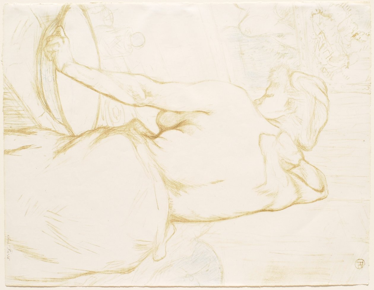 Elles: Woman Washing Herself - La Toilette by Henri de Toulouse-Lautrec