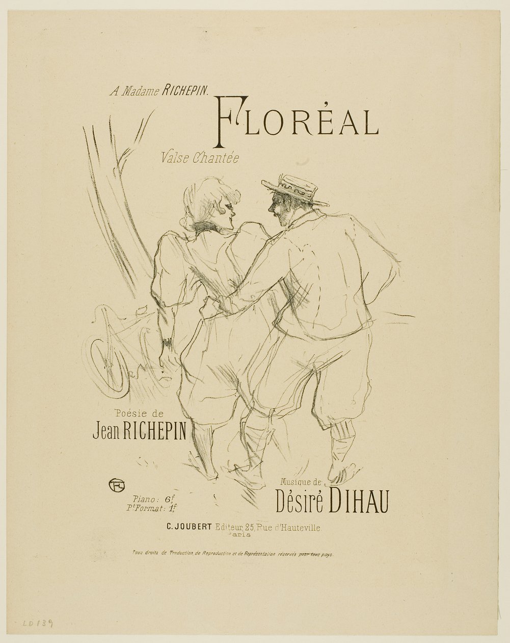 Floreal, from Melodies of Desire Dihau by Henri de Toulouse-Lautrec