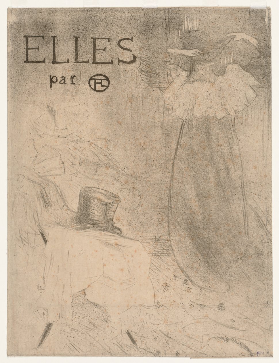 Folder for Frontispiece of Elles by Henri de Toulouse-Lautrec