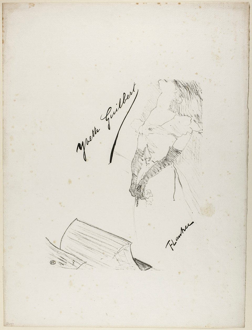 Frontispiece for Yvette Guilbert by Henri de Toulouse-Lautrec