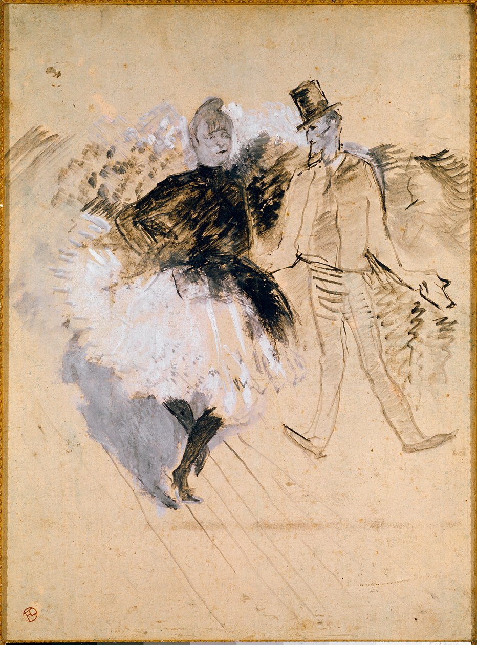 Goulue and Valentin le Desosse at the Moulin de la Galette by Henri de Toulouse Lautrec