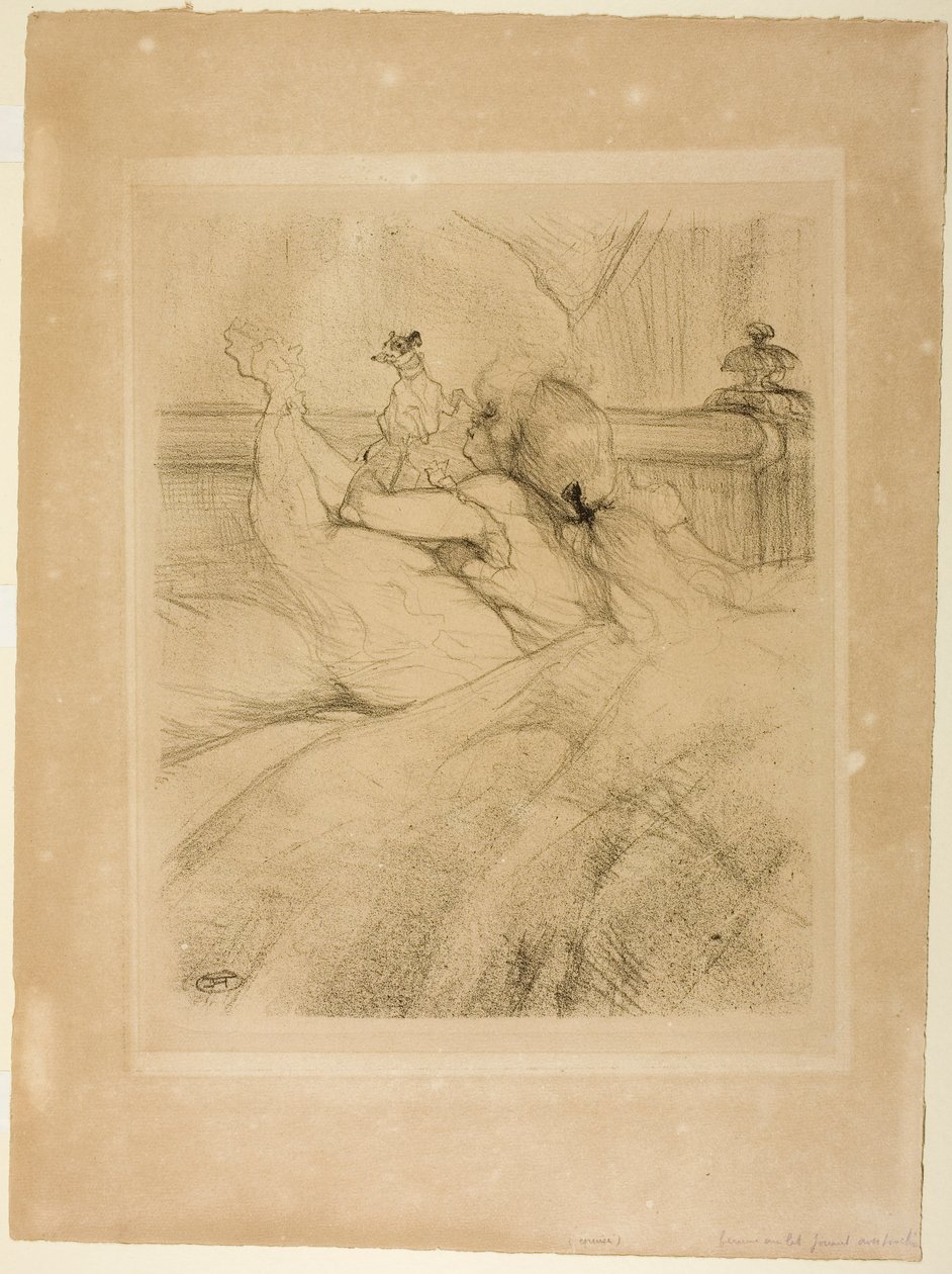 In Bed by Henri de Toulouse-Lautrec
