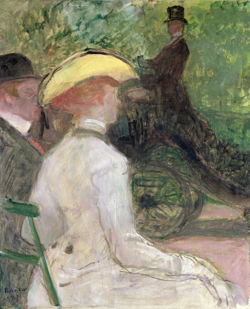 In the Bois de Boulogne by Henri de Toulouse-Lautrec
