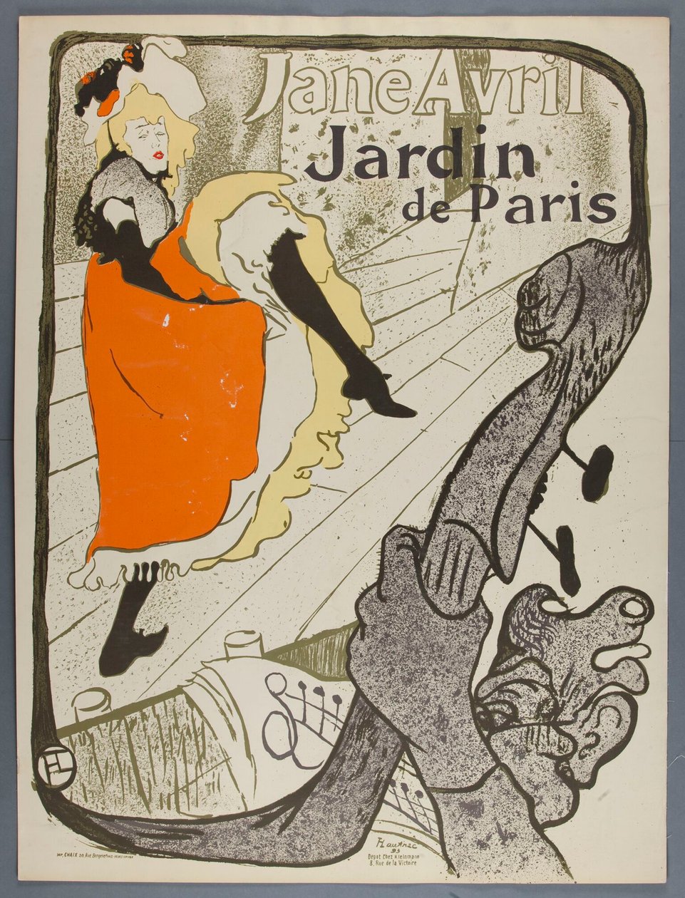 Jane Avril, Jardin de Paris by Henri de Toulouse-Lautrec