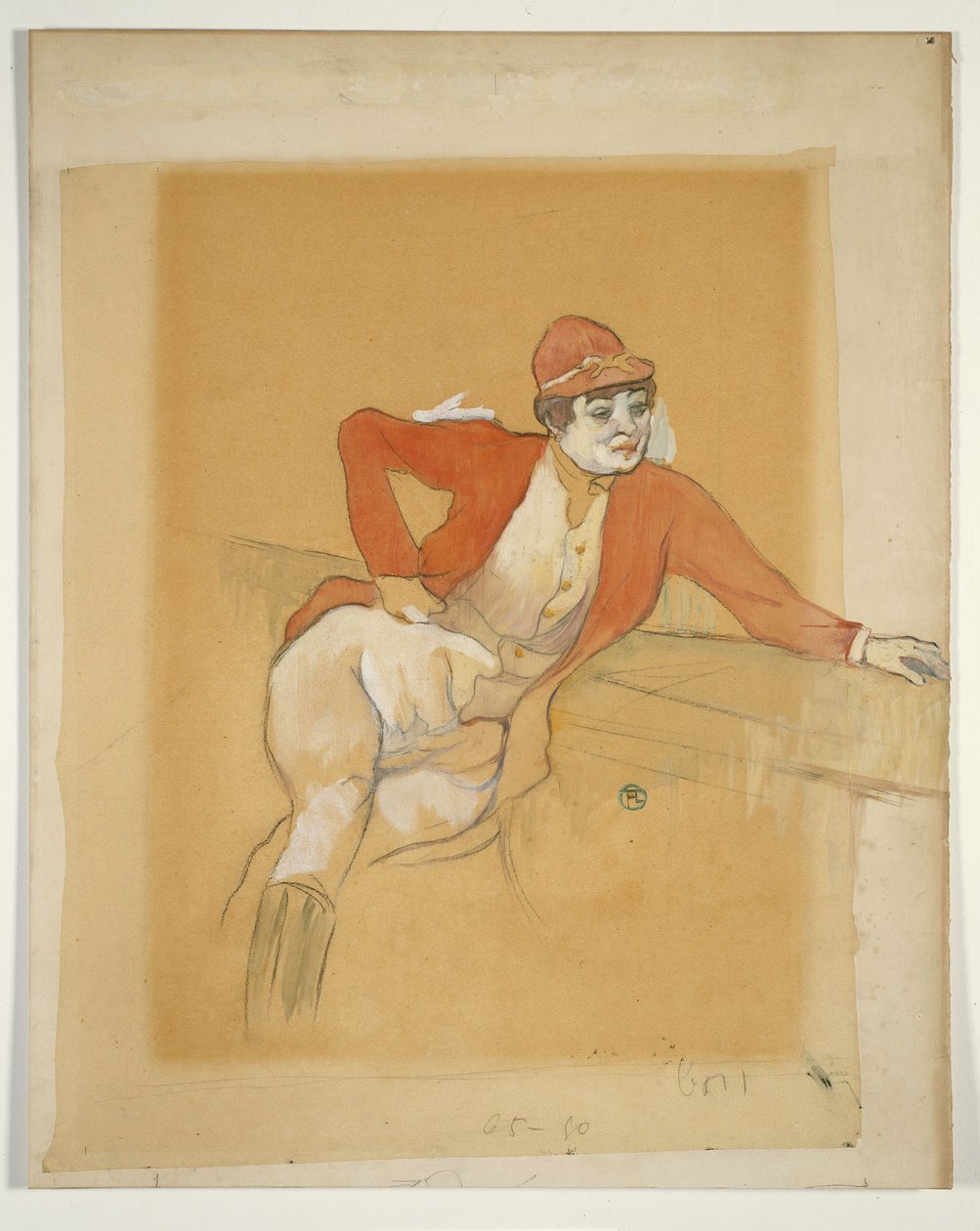 La Macarona in the Costume of a Jockey by Henri de Toulouse-Lautrec