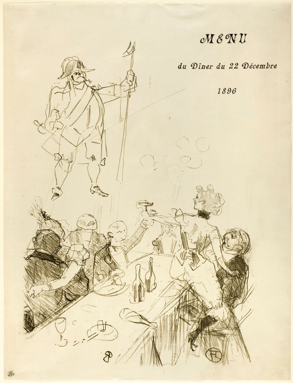 The Swiss, Menu by Henri de Toulouse-Lautrec