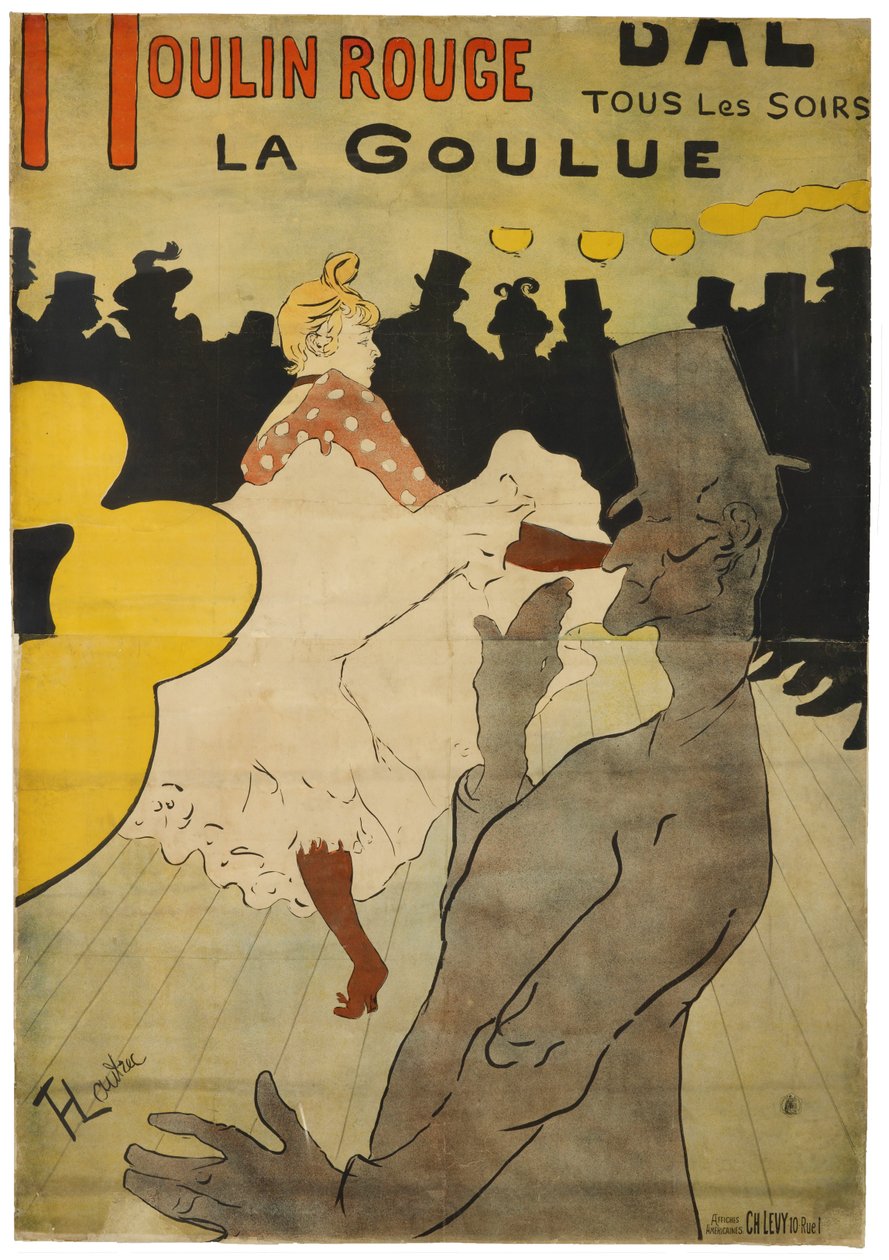 Moulin Rouge-La Goulue by Henri de Toulouse-Lautrec
