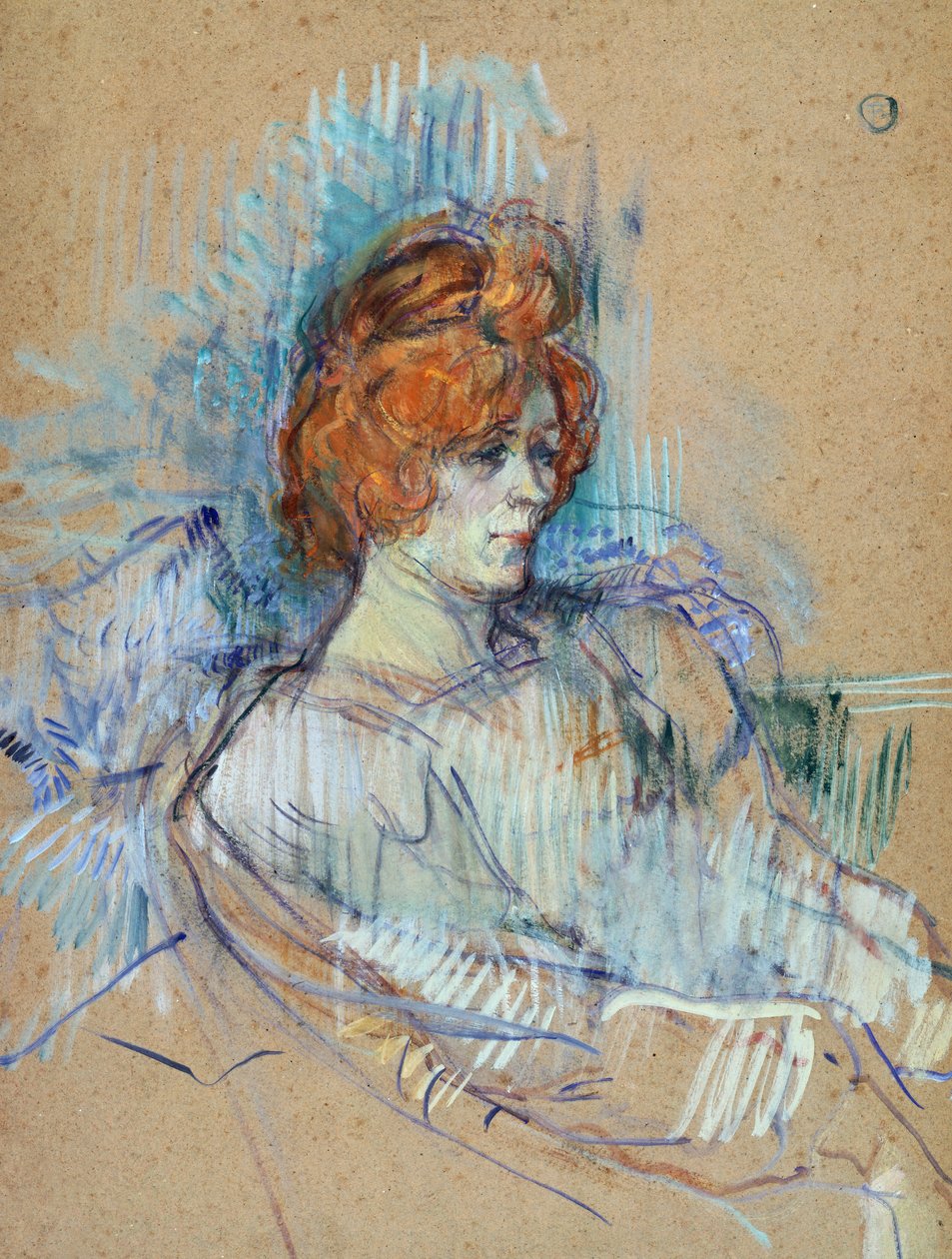 On stage by Henri de Toulouse Lautrec