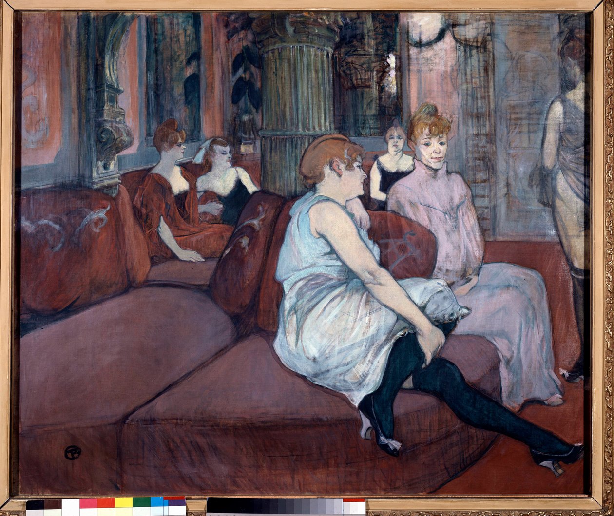 Salon at the Rue des Moulins by Henri de Toulouse Lautrec