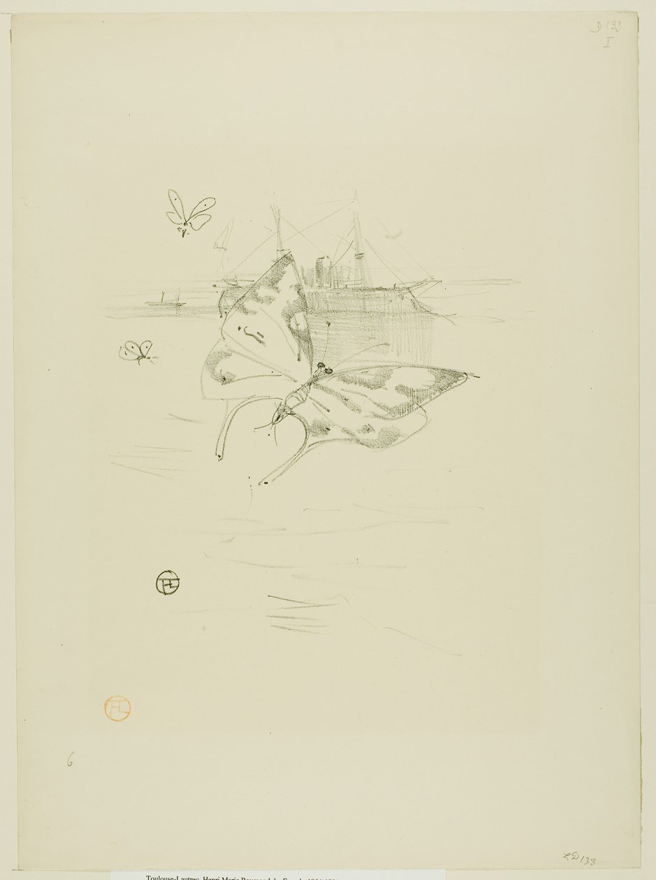 The Butterflies, from Mélodies de Désiré Dihau by Henri de Toulouse-Lautrec