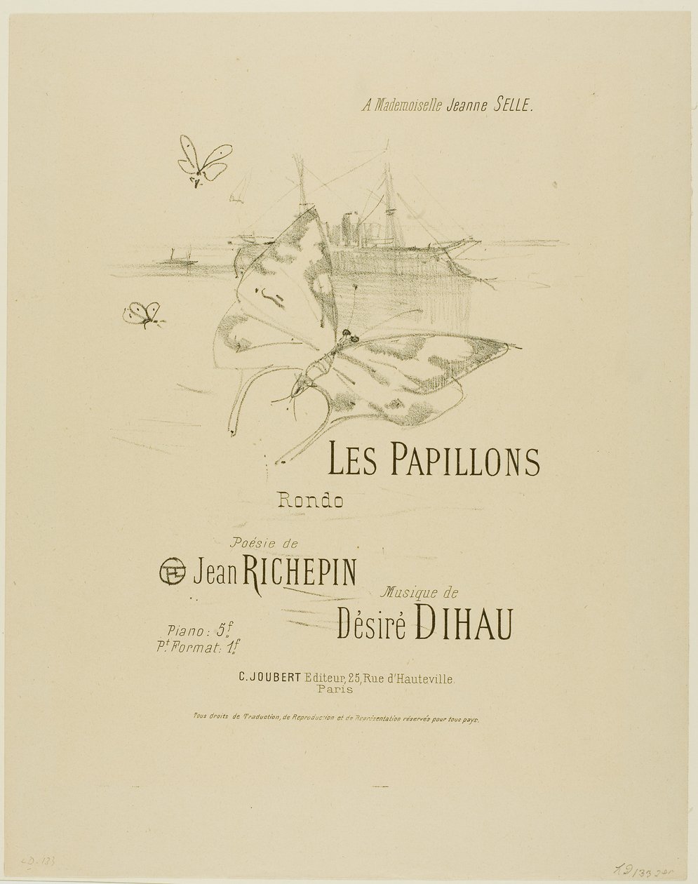 The Butterflies, from Melodies of Desire Dihau by Henri de Toulouse-Lautrec