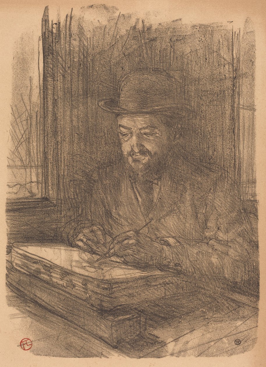 The Fine Printmaker Adolphe Albert by Henri de Toulouse-Lautrec
