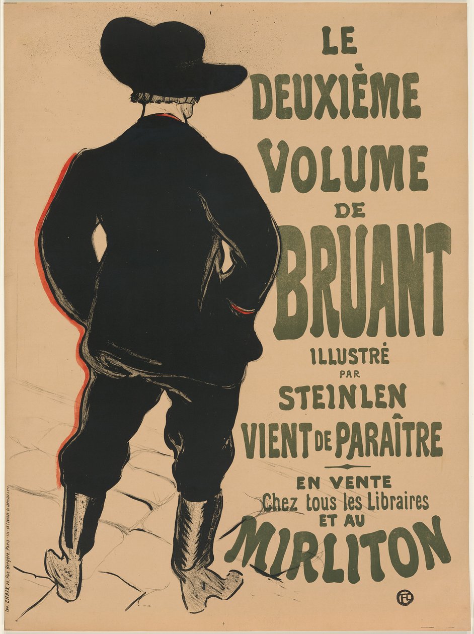 The Second Volume by Bruant by Henri de Toulouse-Lautrec
