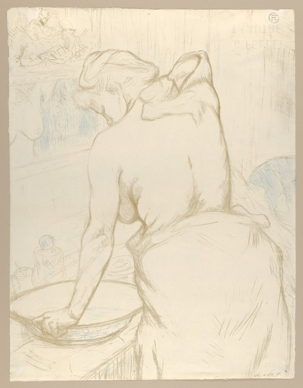 Washing, from "Elles" by Henri de Toulouse-Lautrec
