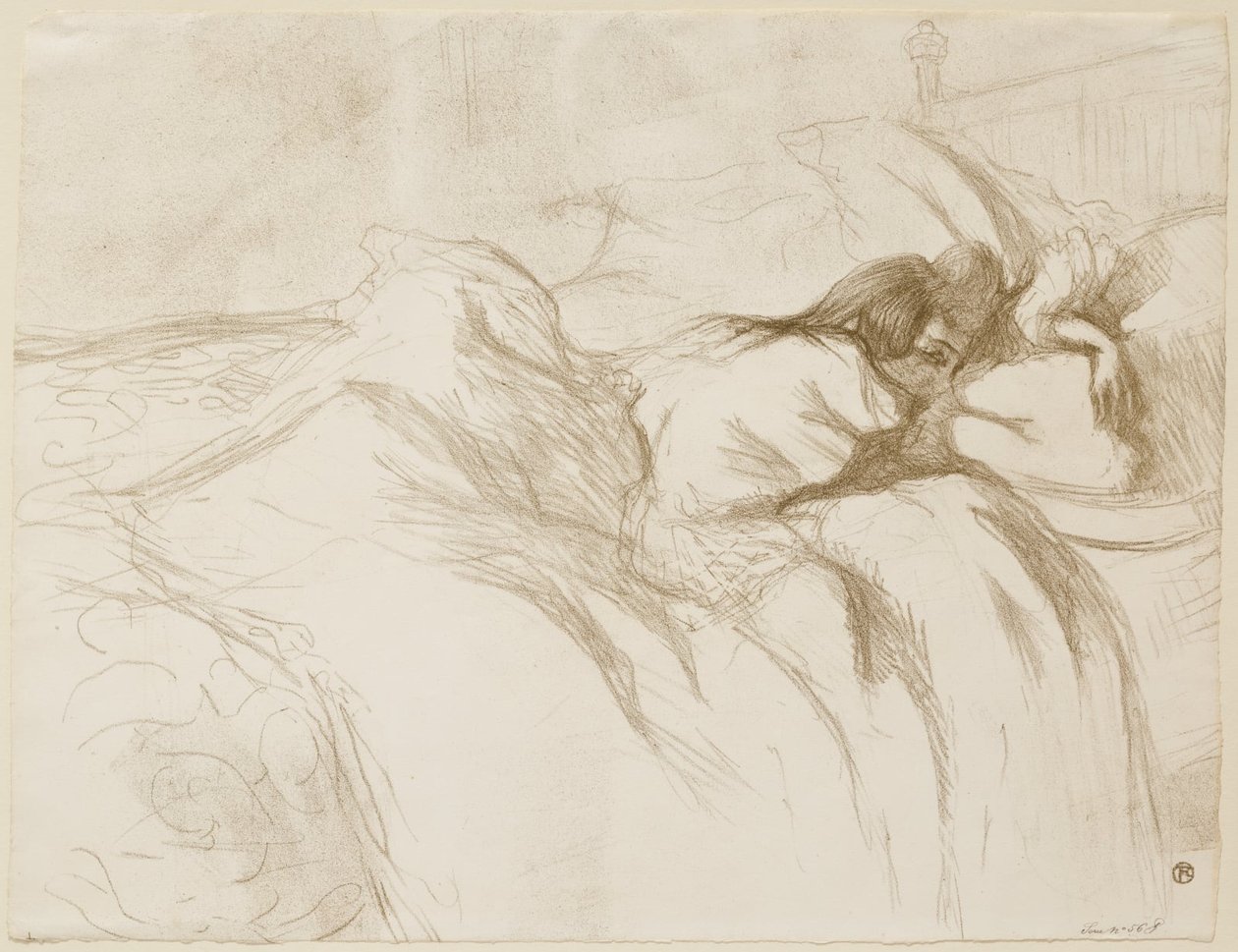 Woman Reclining—Waking Up by Henri de Toulouse-Lautrec