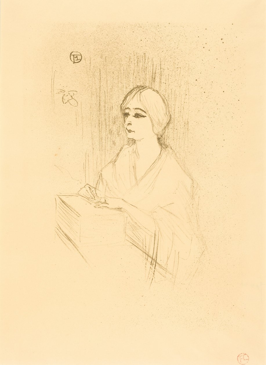 Yahne in His Box by Henri de Toulouse-Lautrec