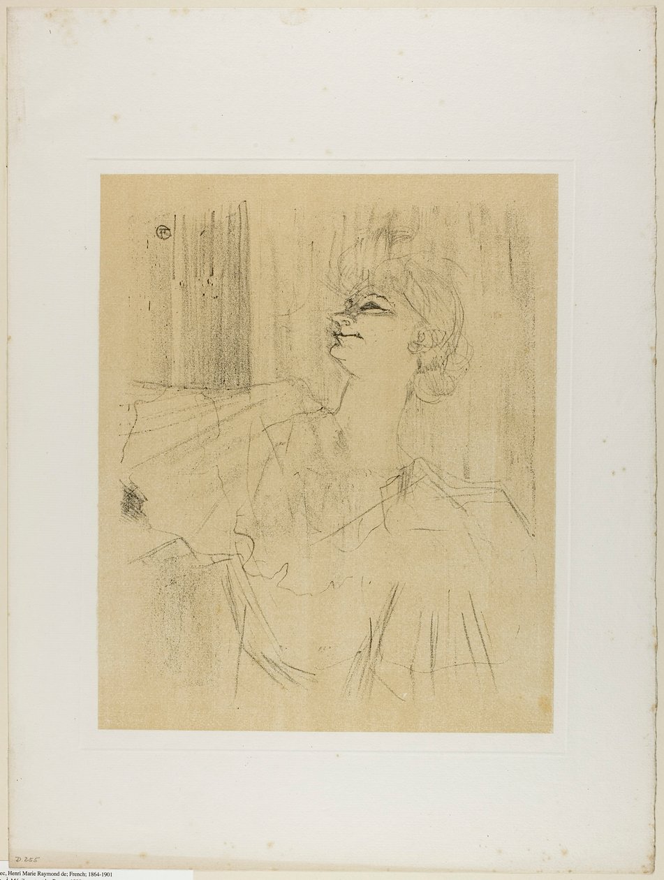 Yvette Guilbert—A Menilmontant de Bruant, from Yvette Guilbert by Henri de Toulouse-Lautrec