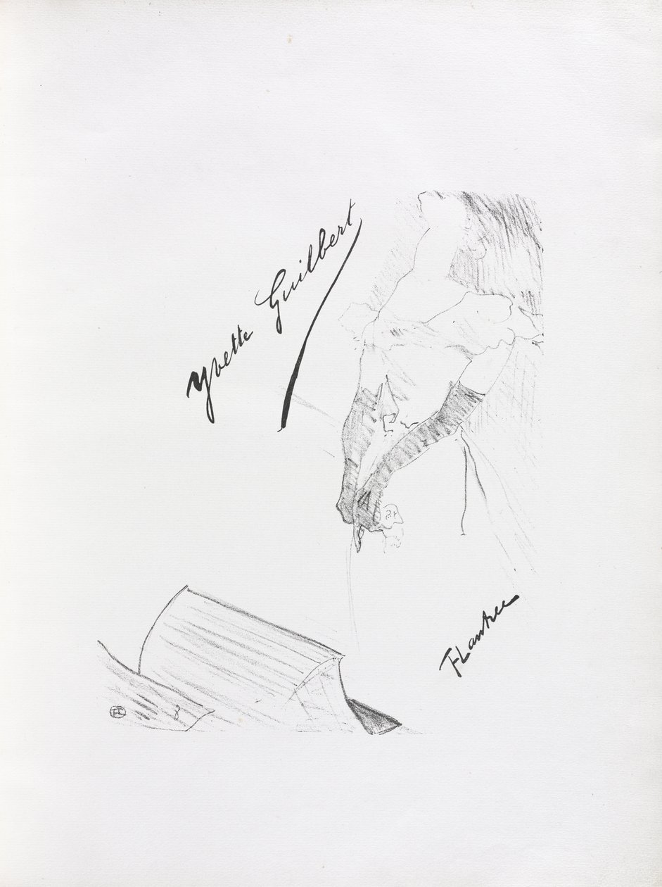 Yvette Guilbert-English Series: Frontispiece by Henri de Toulouse-Lautrec