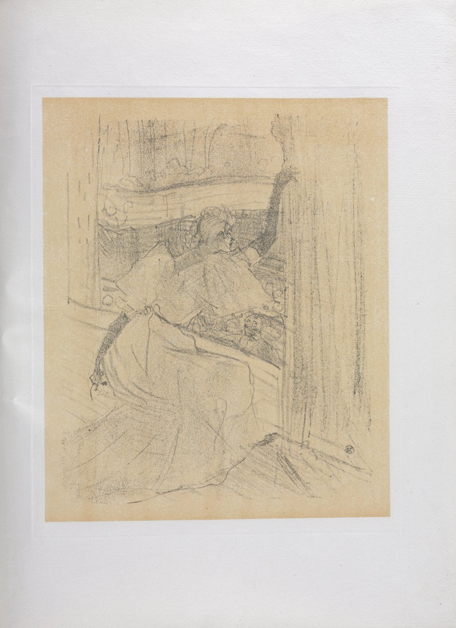 Yvette Guilbert-English Series: Greeting the Public by Henri de Toulouse-Lautrec