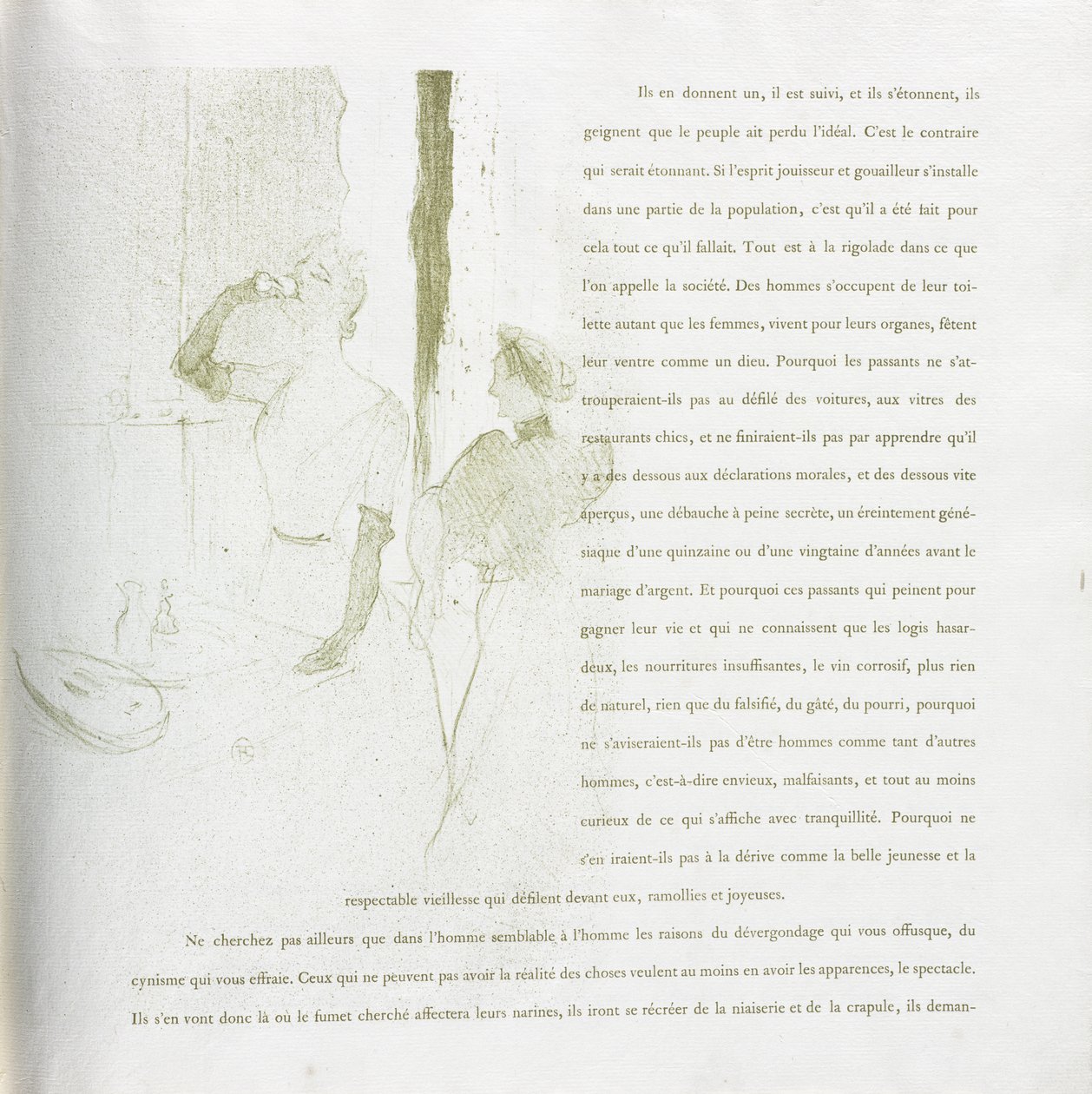 Yvette Guilbert - French Series: No. 14 by Henri de Toulouse-Lautrec